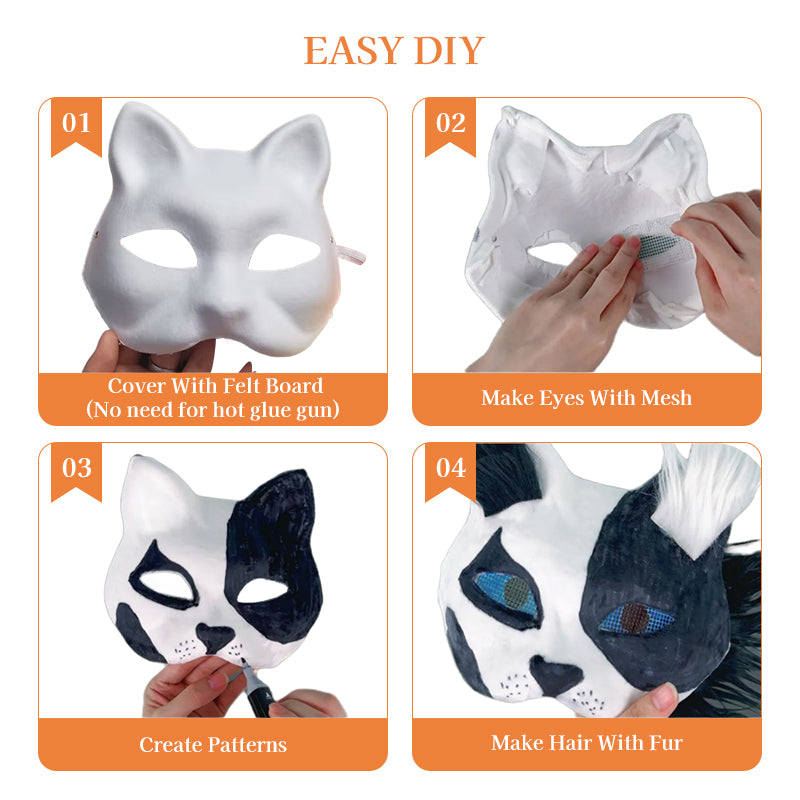 DIY Therian Cat Mask Kit for Creative Cosplay Projects