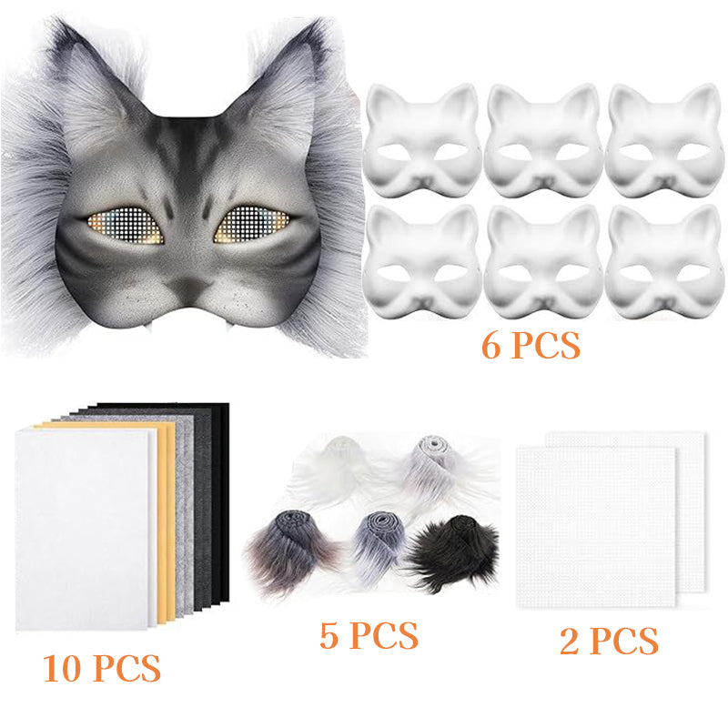 DIY Therian Cat Mask Kit for Creative Cosplay Projects