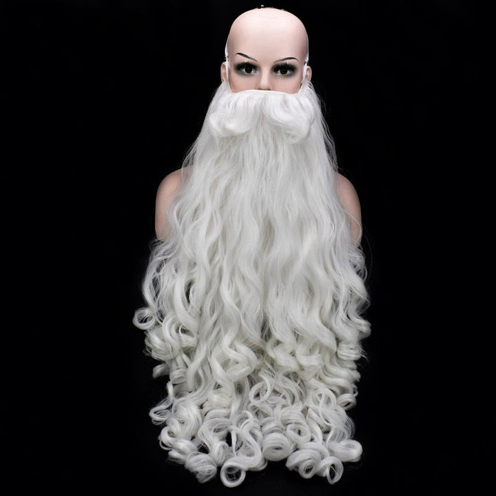 Santa Beard Wig Costume Set for Dramatic Holiday Looks