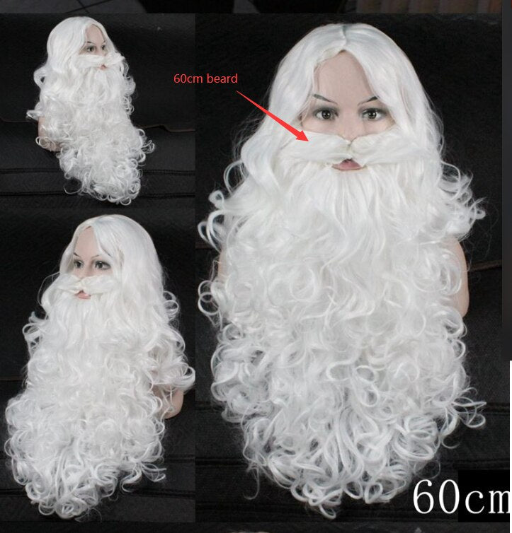 Santa Beard Wig Costume Set for Dramatic Holiday Looks