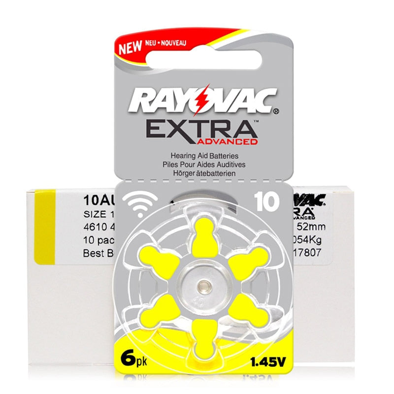 Size 10 Hearing Aid Batteries: Rayovac 60-Pack Value