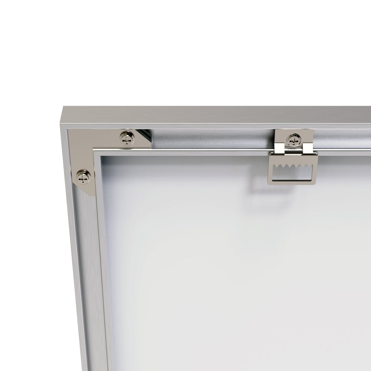 Oversized Bathroom Wall Mirror, 60 x 36 Inch Silver Frame