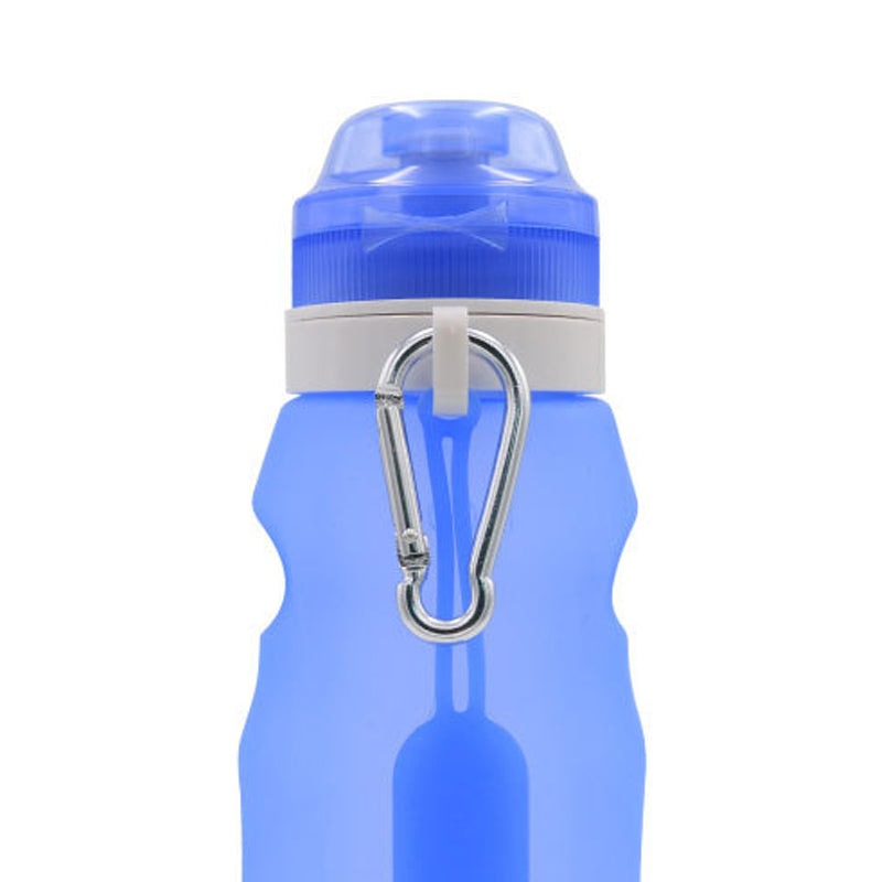 Collapsible Silicone Water Bottle 600ml for Hiking