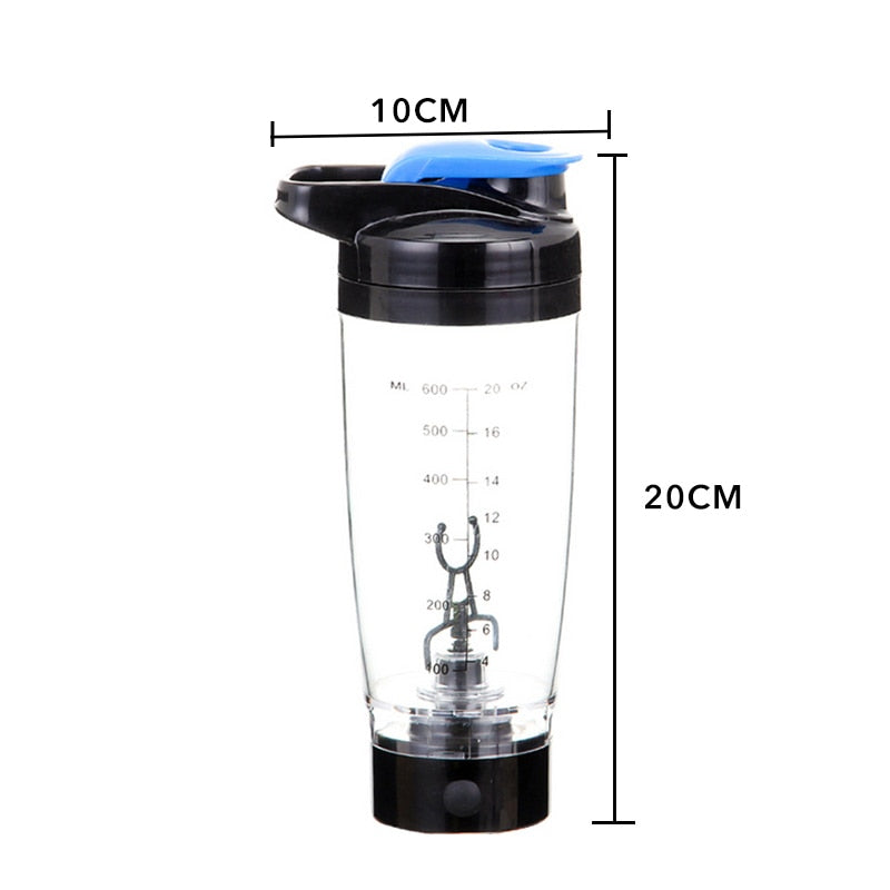 Electric Protein Shaker Bottle 600ml, Hands-Free Mixing