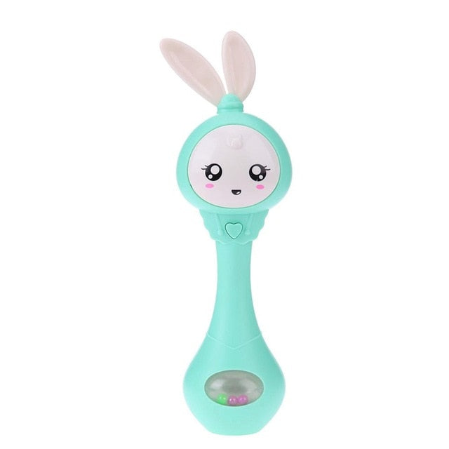 Baby Rabbit Rattle Toy With Lights for Sensory Play