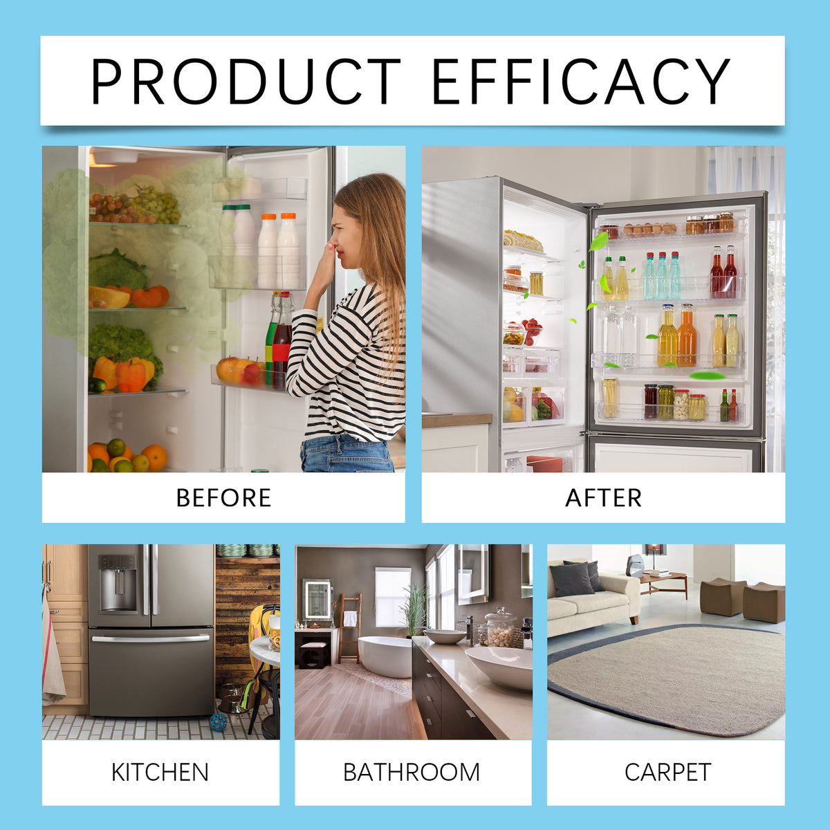 Refrigerator Deodorant Cleaner Spray for Fresh Fridges