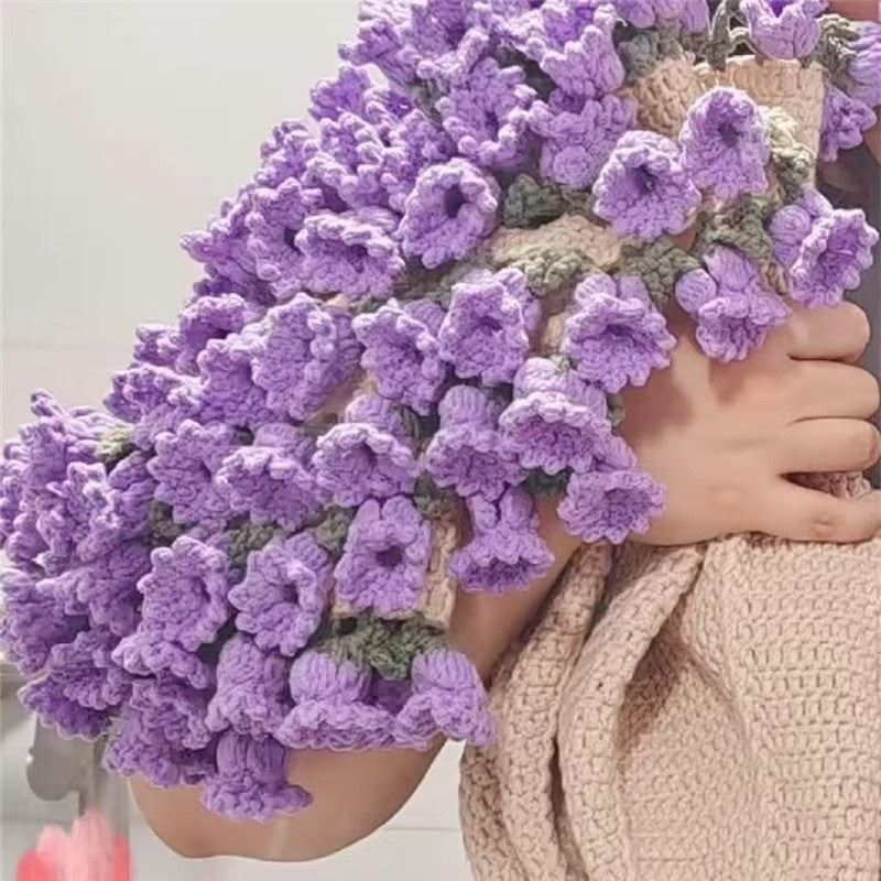 Crocheted Flower Bouquet Blanket for Romantic Gifting