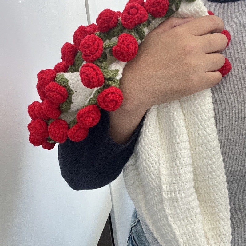 Crocheted Flower Bouquet Blanket for Romantic Gifting
