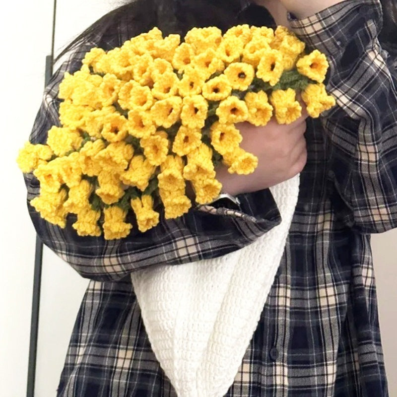 Crocheted Flower Bouquet Blanket for Romantic Gifting