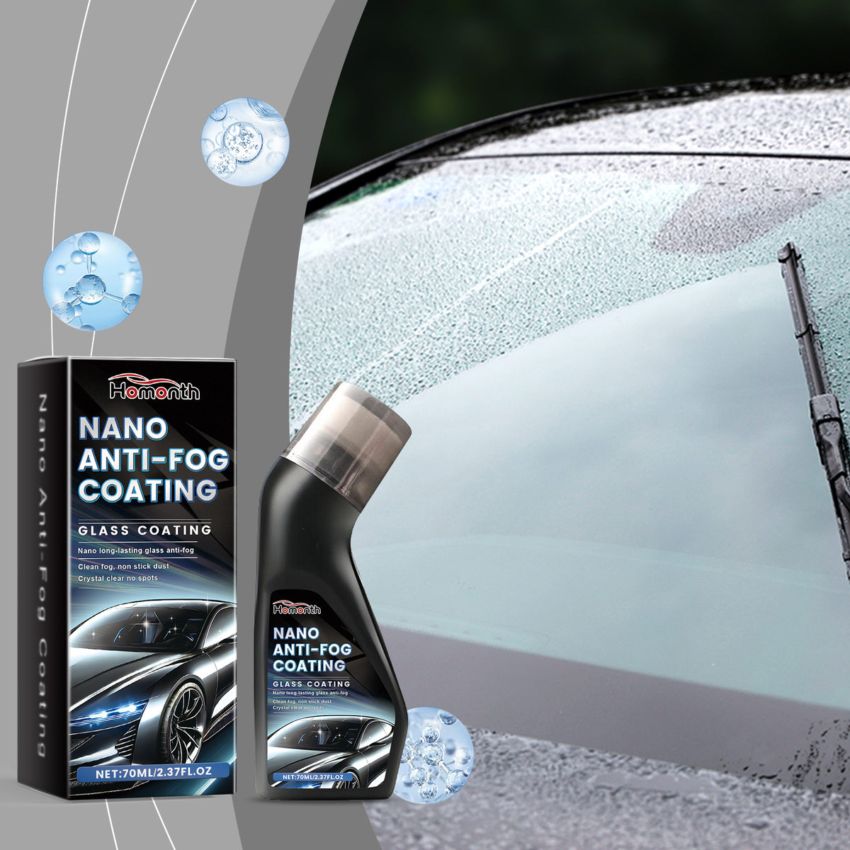 Automotive Windshield Coating for Clearer Visibility