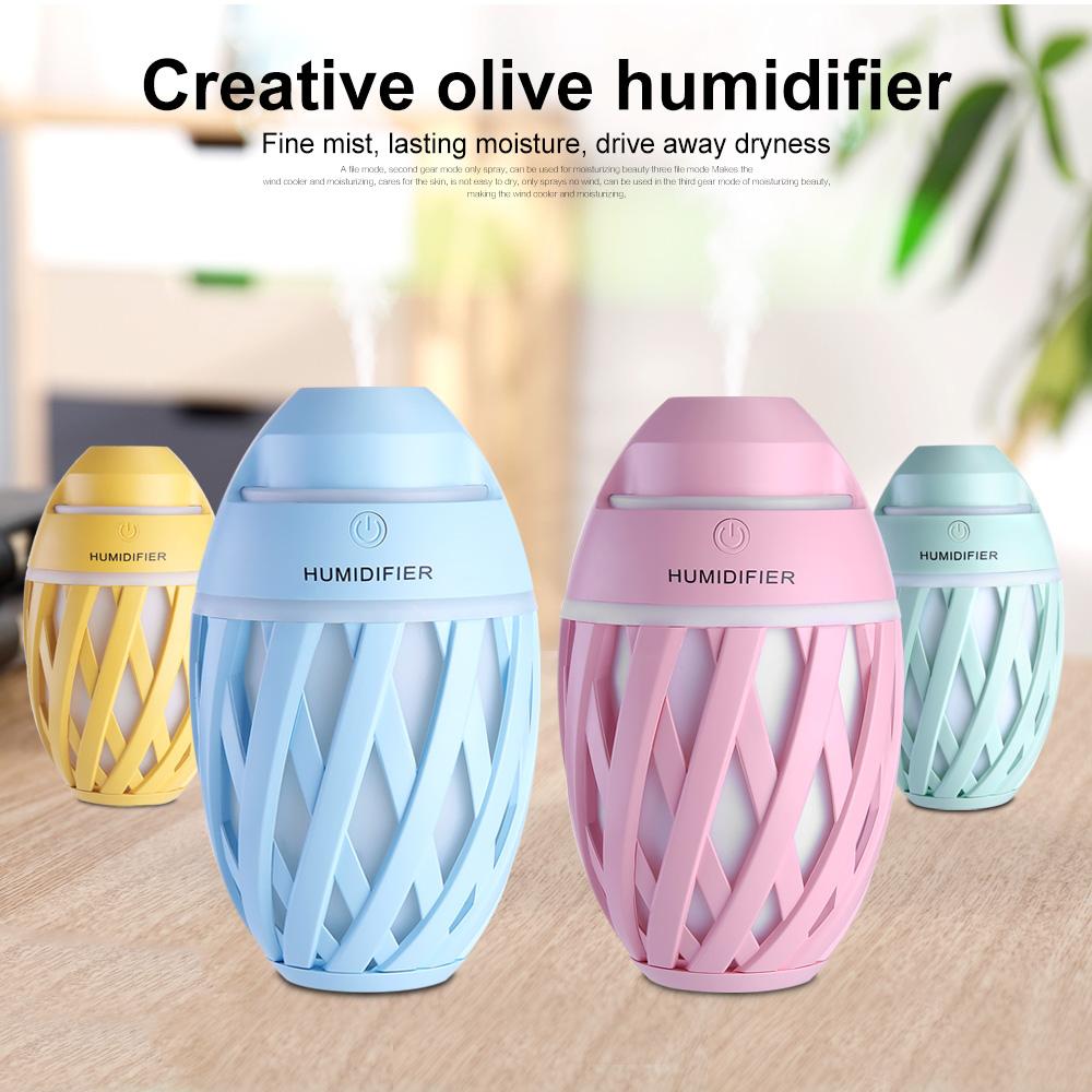 USB Desk Humidifier with LED Light | Fine Mist Air