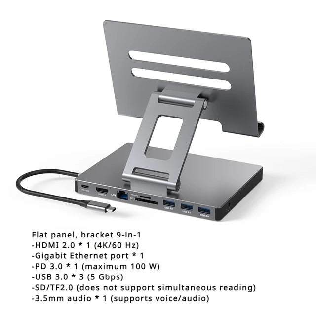 USB-C Docking Station: 4K60Hz HDMI, Ethernet, 100W PD