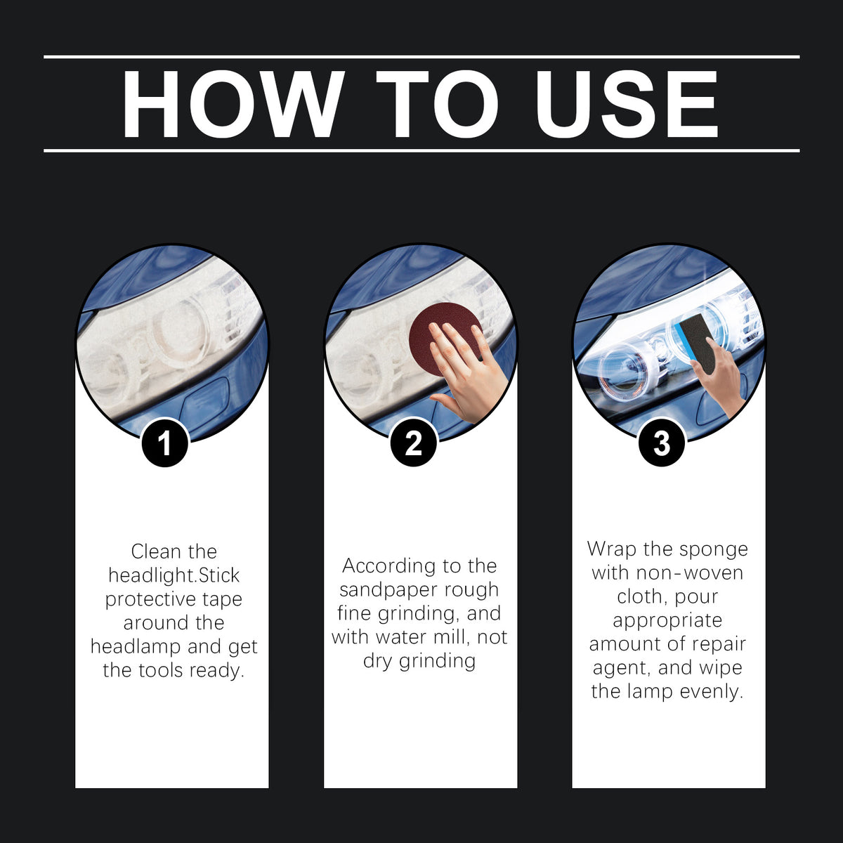 Car Headlight Repair Spray for Clearer, Brighter Lenses