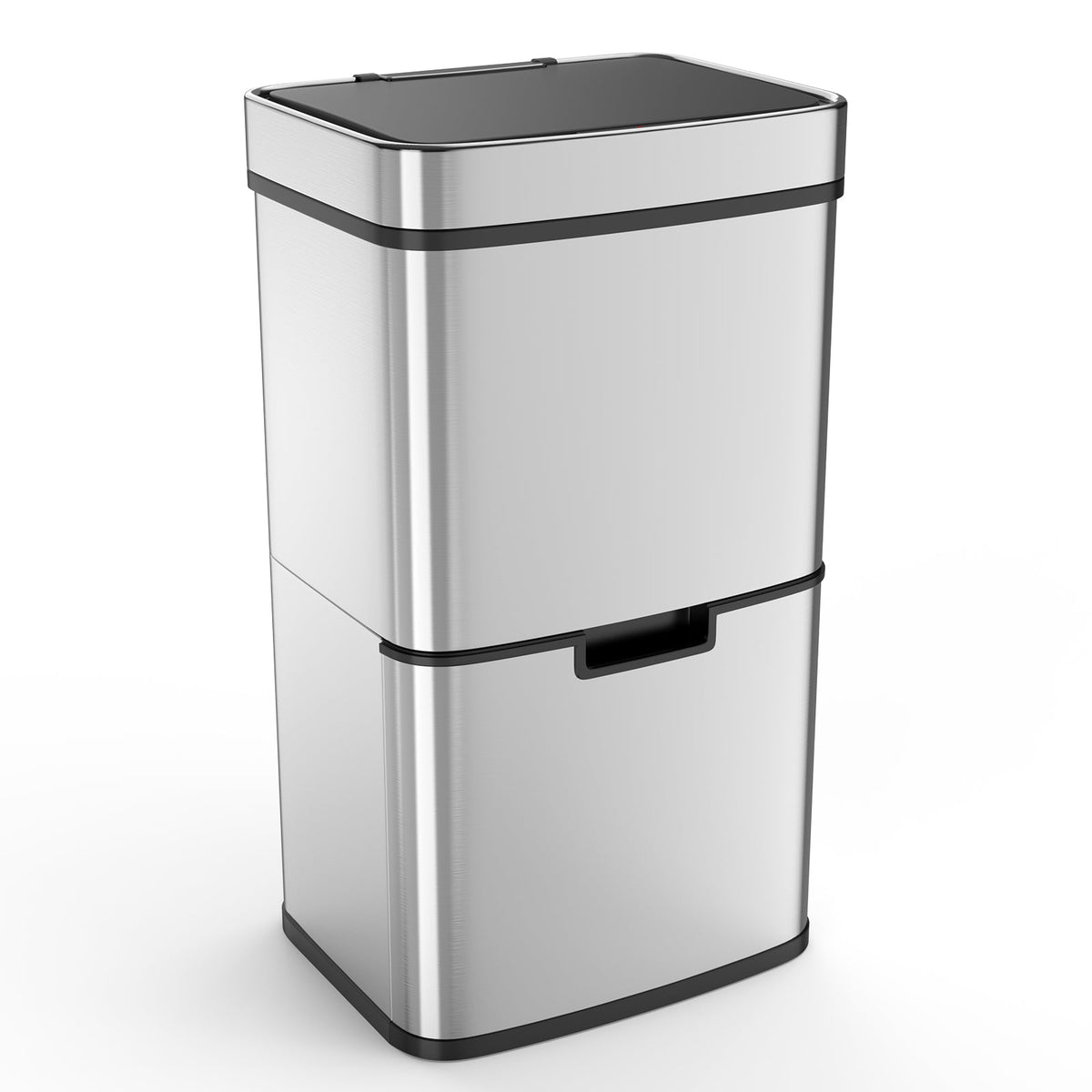 Kitchen Trash Can with Dual Compartments for Recycling