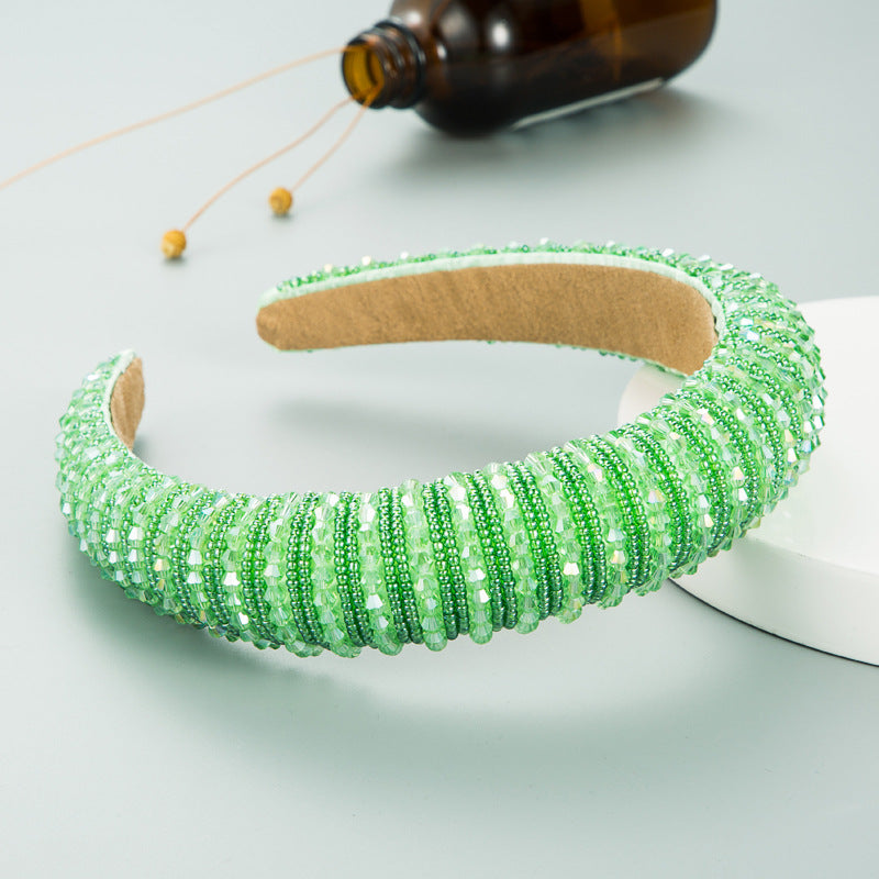 Beaded Hair Hoop Headband for Colorful Polished Style
