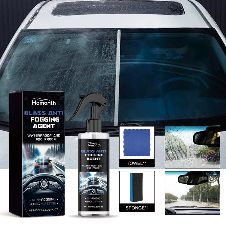Auto Glass Anti-Fog Spray for Clear Driving Visibility