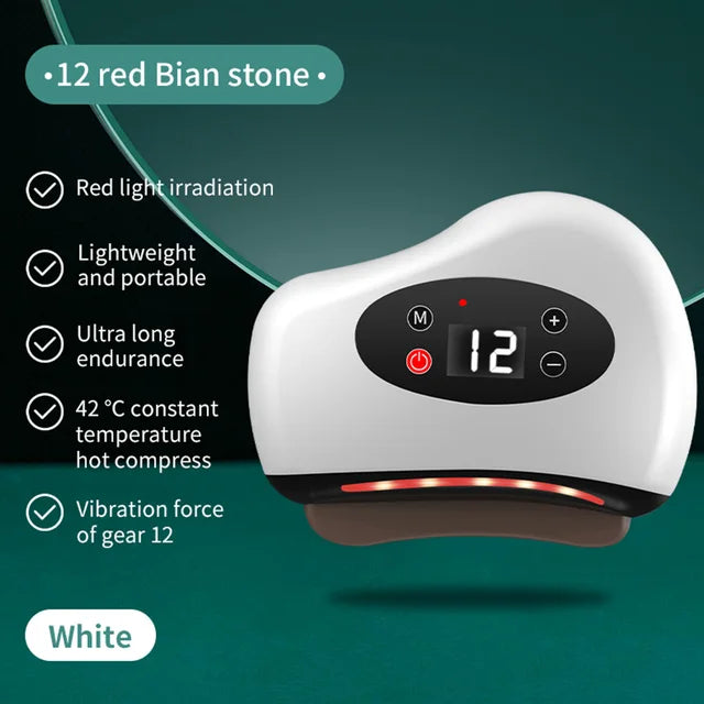 Guasha Heated Stone Face Massager — Lift & Firm Skin