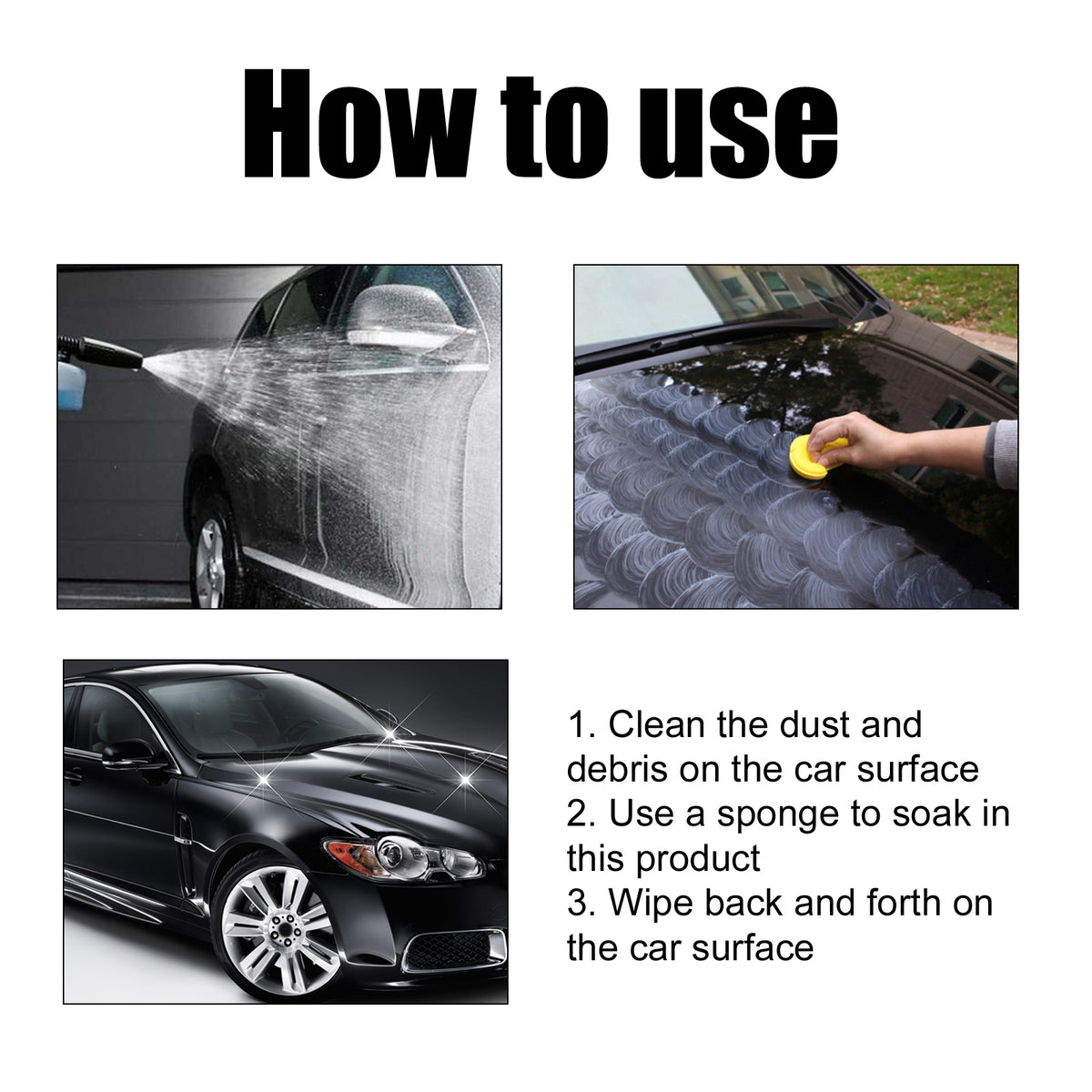 Automotive Wax Coating Set for Glossy Paint Protection
