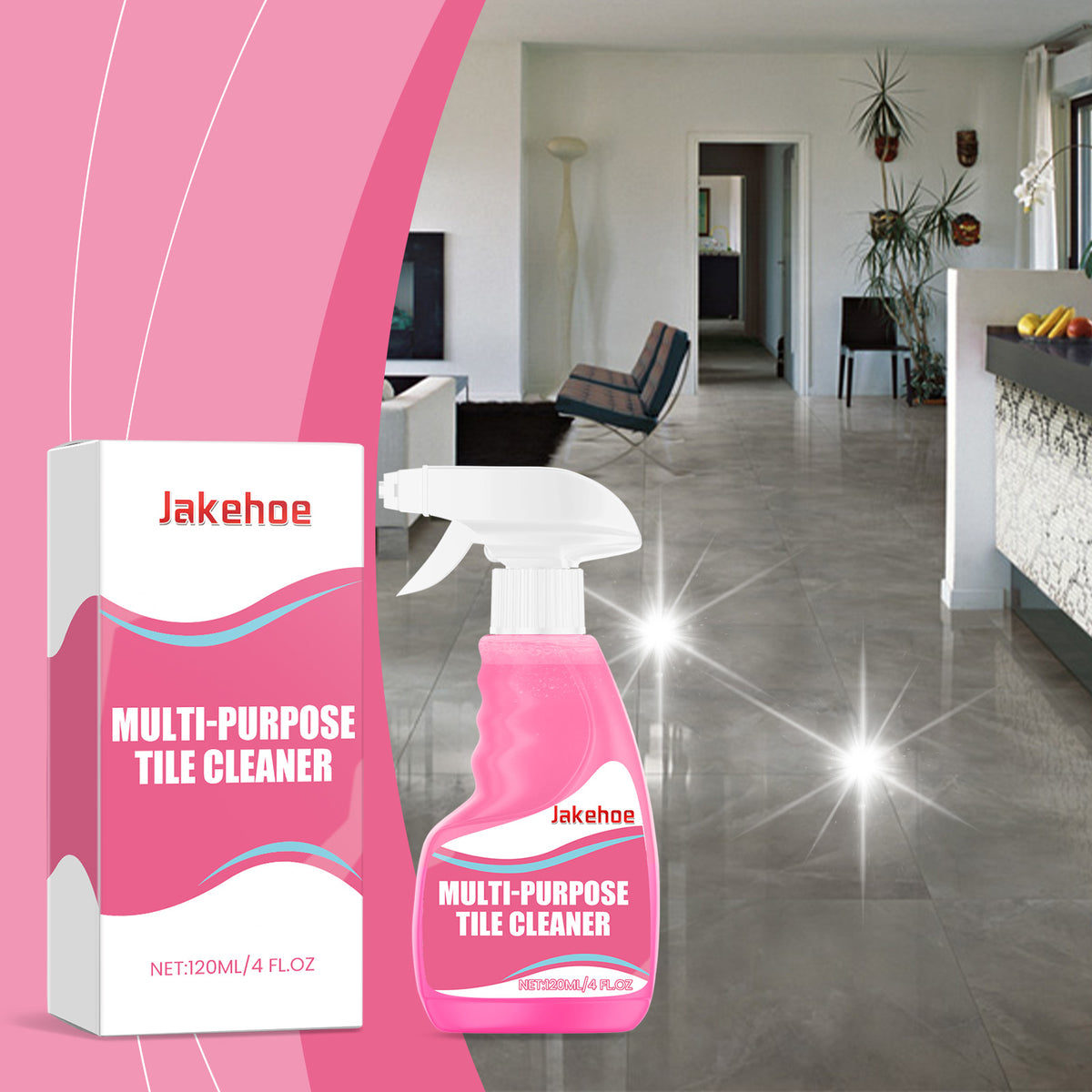 Multi-Purpose Tile Cleaner for Grease-Free Floor Shine
