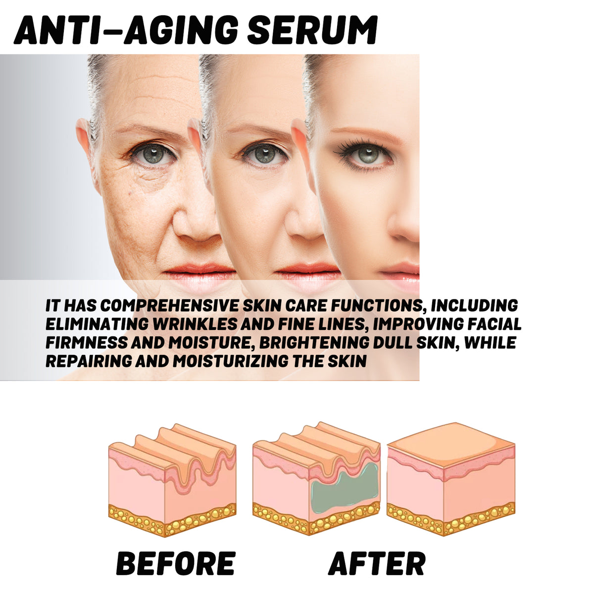 Anti-Aging Face Serum for Daily Hydrated, Smoother Skin
