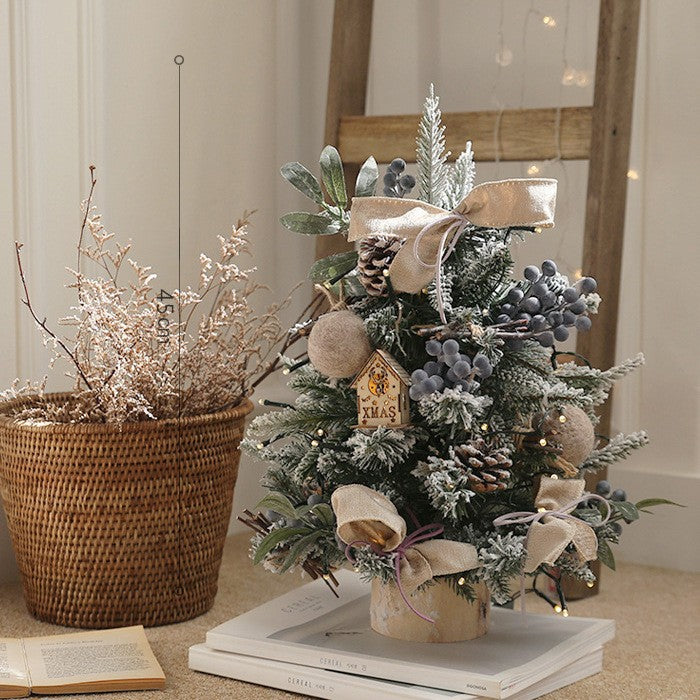Desktop Christmas Tree Set for Cozy Small-Space Decor