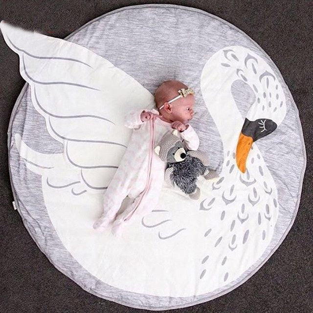 90cm Round Baby Play Mat for Comfortable Tummy Time
