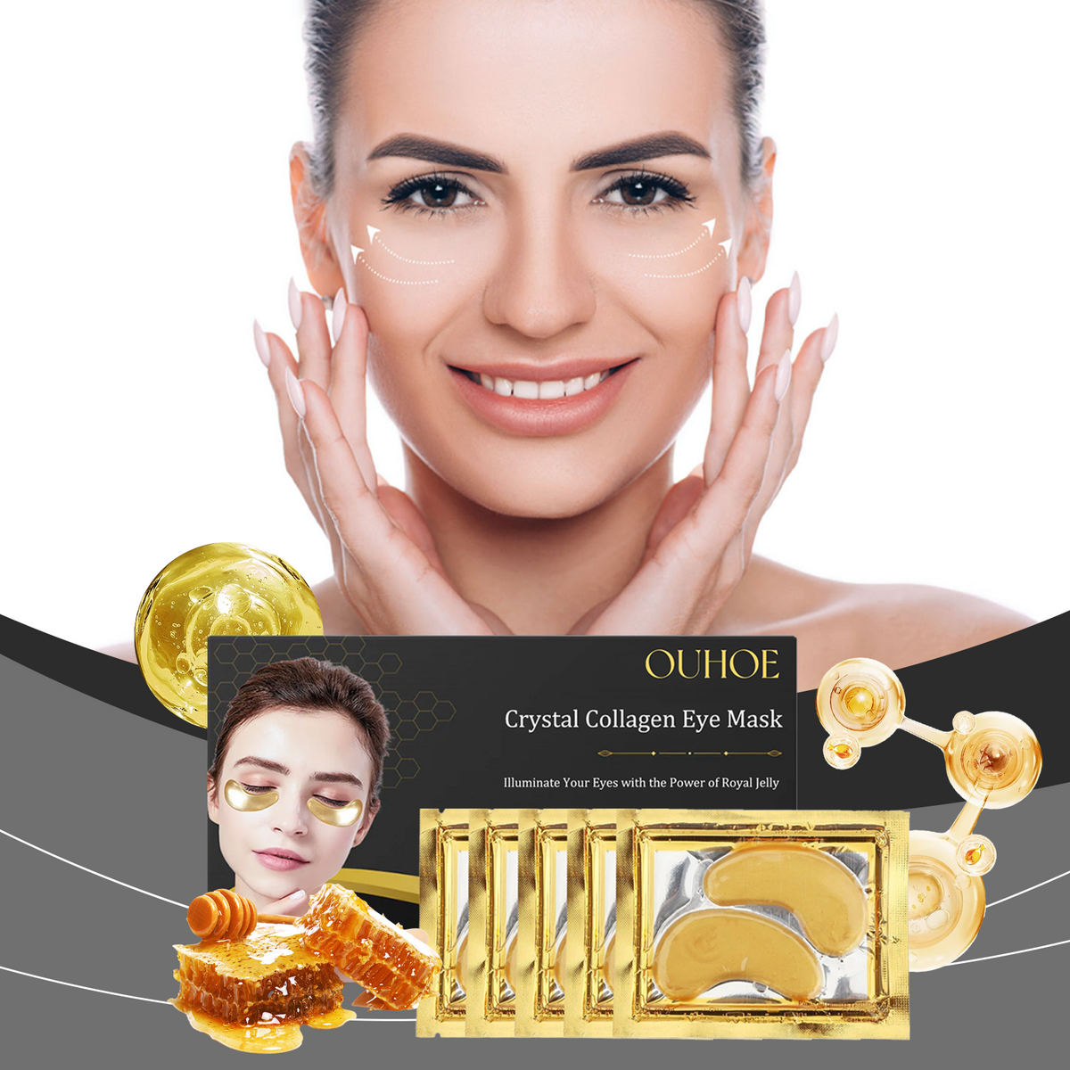 Crystal Collagen Eye Mask — Cool, Hydrating Under‑Eye