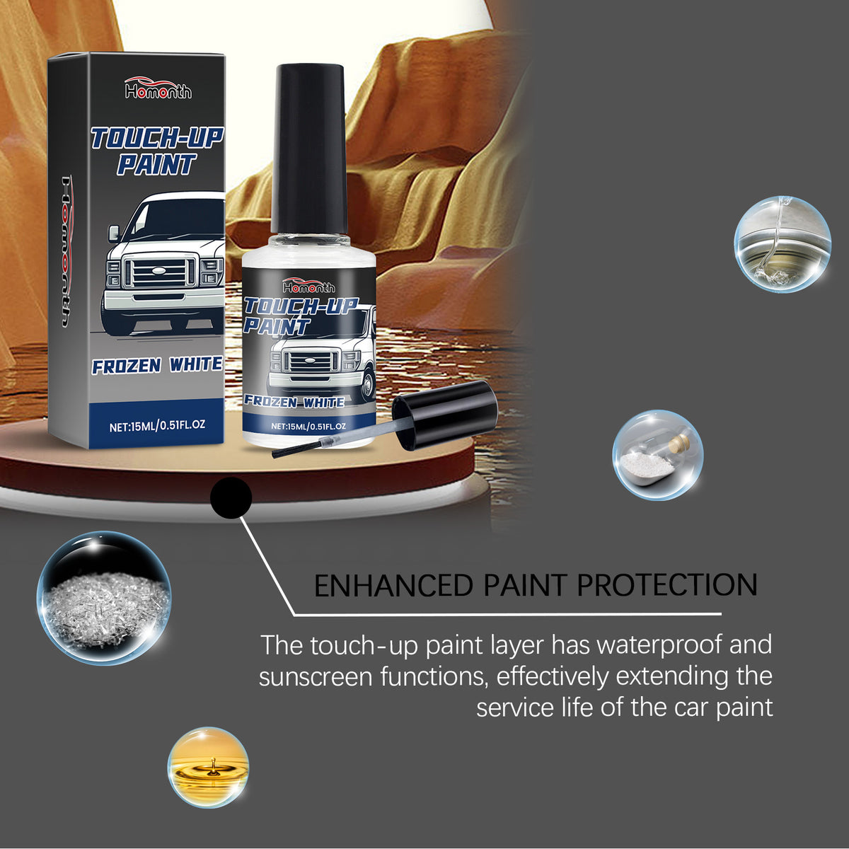 Pearl White Car Paint Scratch Repair Touch-Up Paint