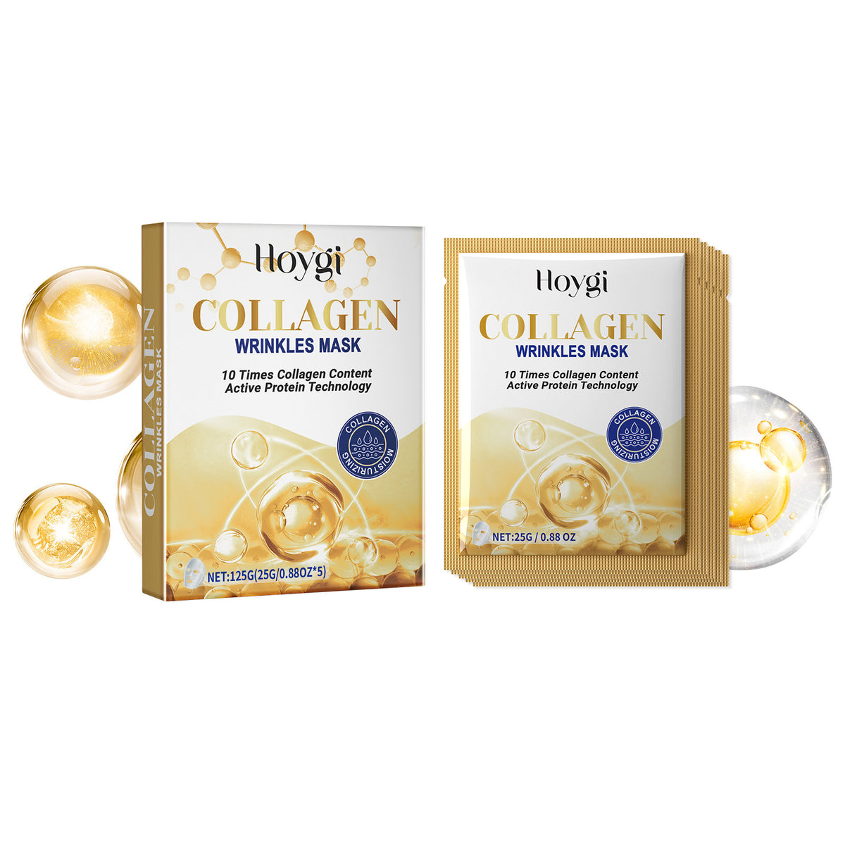 Collagen Facial Sheet Masks for Dry, Fine-Line Skin