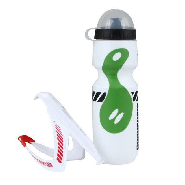 Bike Water Bottle with Cage, 650ml Secure Hold