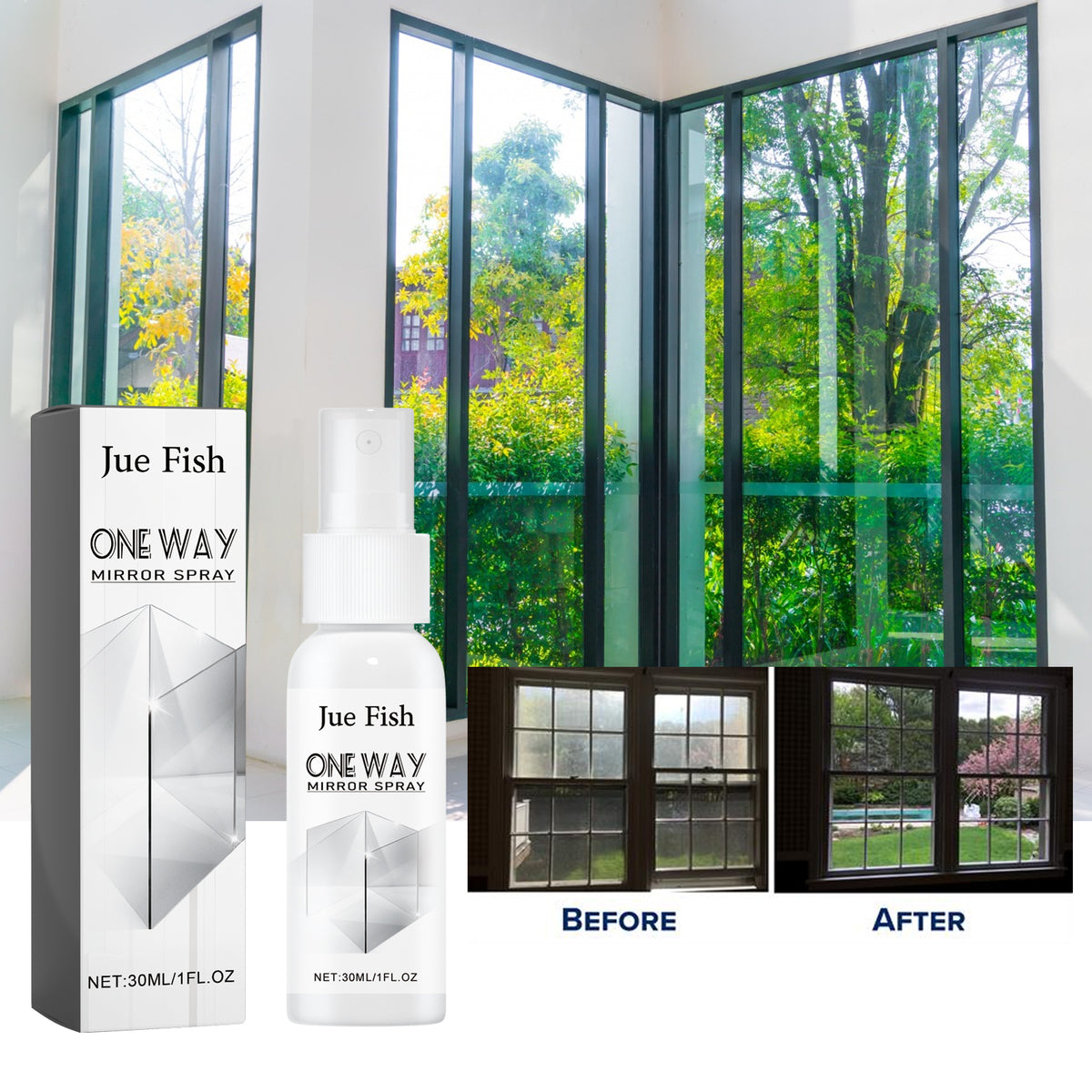 Glass Cleaner Spray for Clearer Mirrors and Windows