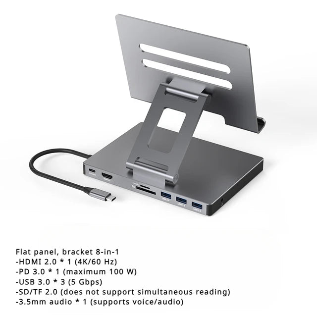 USB-C Docking Station: 4K60Hz HDMI, Ethernet, 100W PD