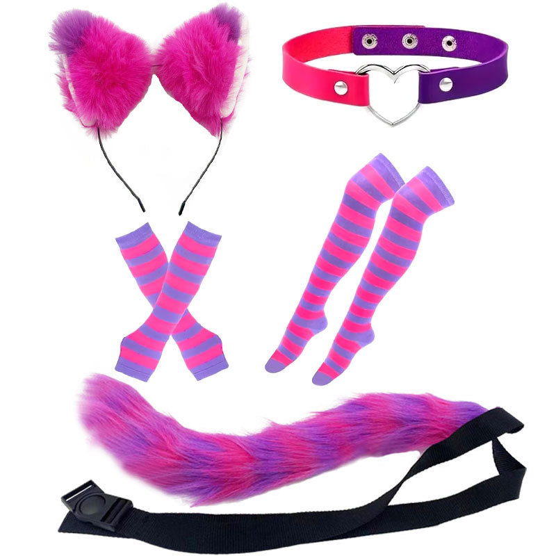 Fox Wolf Ears Headband and Tail Halloween Costume Set