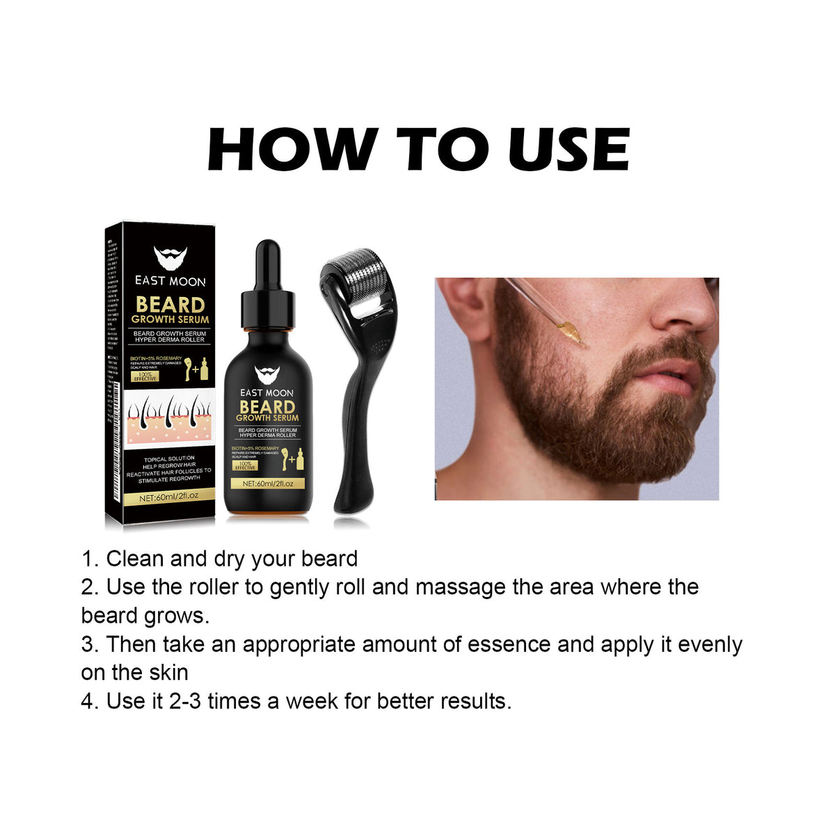 Beard Growth Serum Kit for a Fuller-Looking Beard