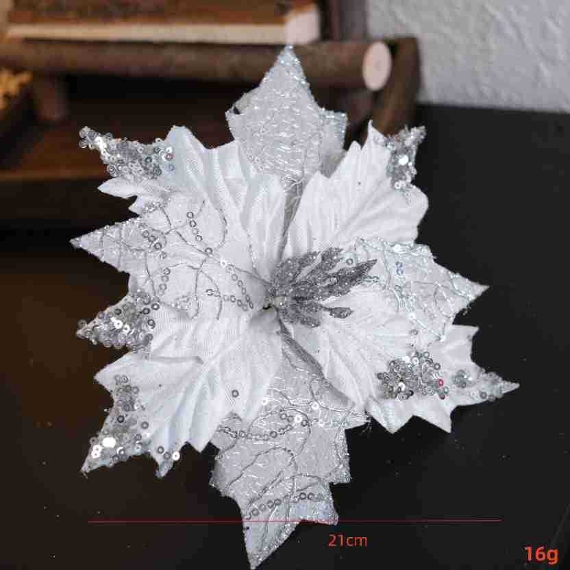 Embroidered Sequin Christmas Flowers for Elegant Decor
