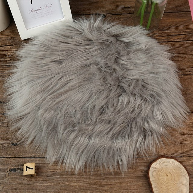 Faux Sheepskin Rug Chair Cover for Cozy Soft Comfort