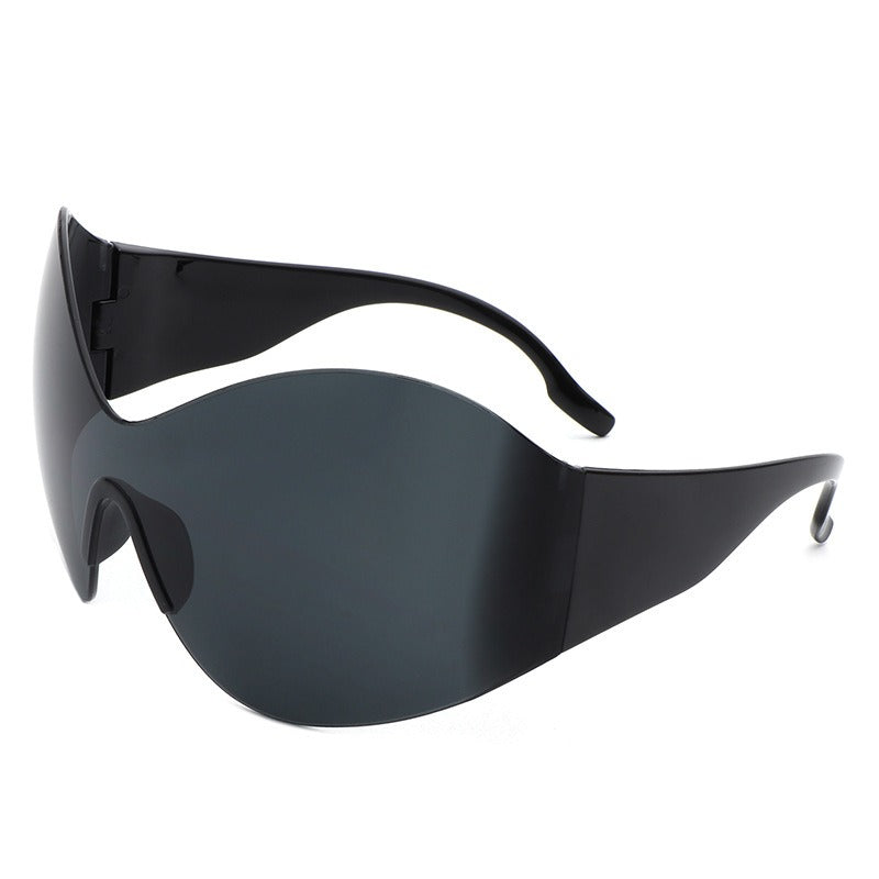 Oversized Shield Sunglasses for Futuristic Street Style