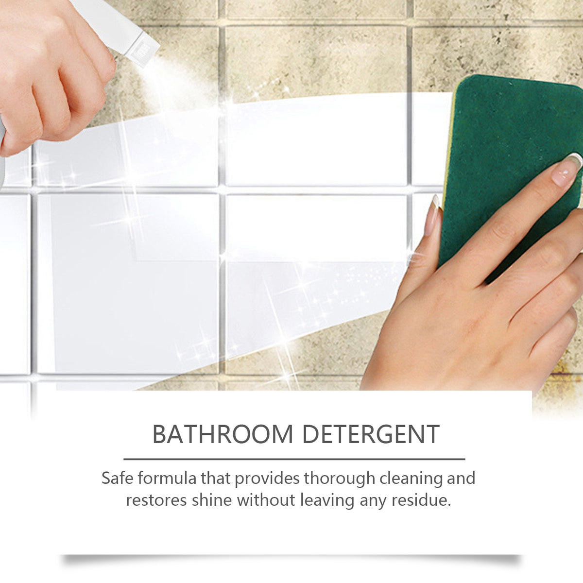 Bathroom Tile Cleaner Spray for Residue-Free Shine