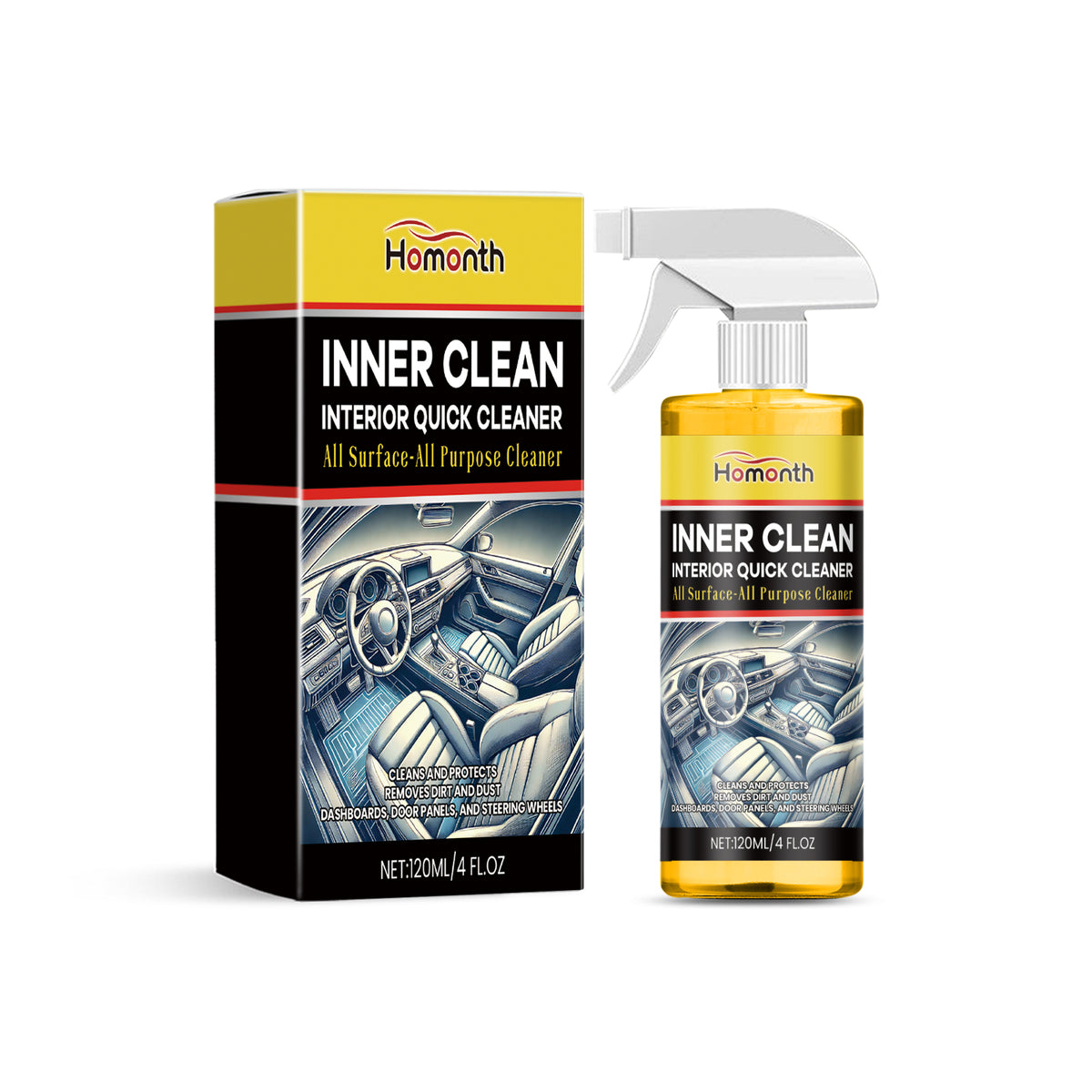 Car Interior Cleaner Spray That Restores Dashboard Gloss
