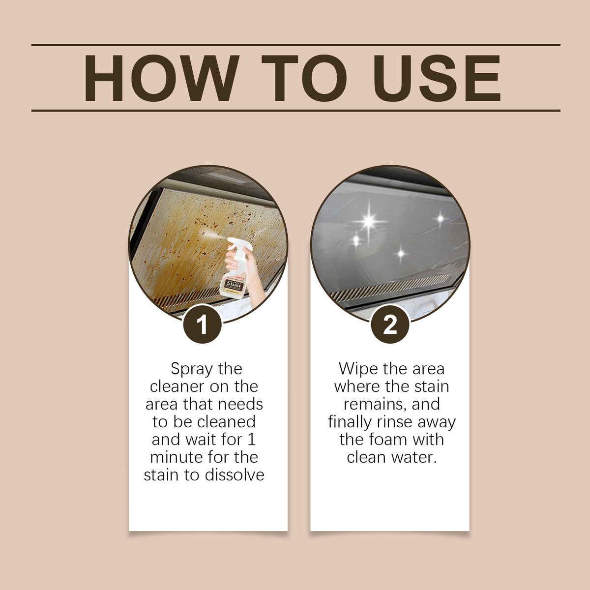 Multi-Surface Cleaner Spray for Kitchen Grease & Odors