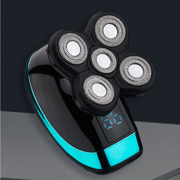 Bald Head Shaver With Five Rotary Heads And LCD Display