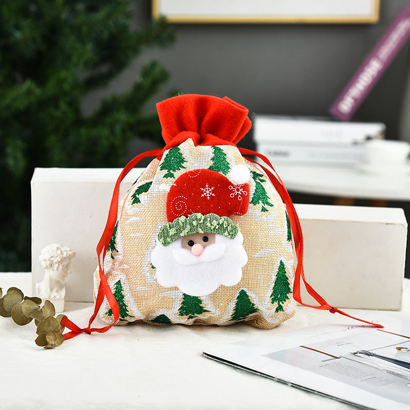 Christmas Gift Bag With Reusable 3D Character Decor