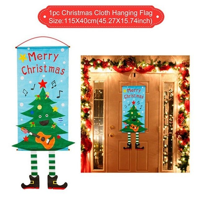 Christmas Hanging Door Banner for Cheerful Holiday Decor