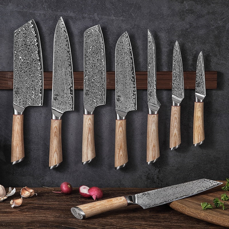 67-Layer VG10 Damascus Kitchen Knife Set for Every Task
