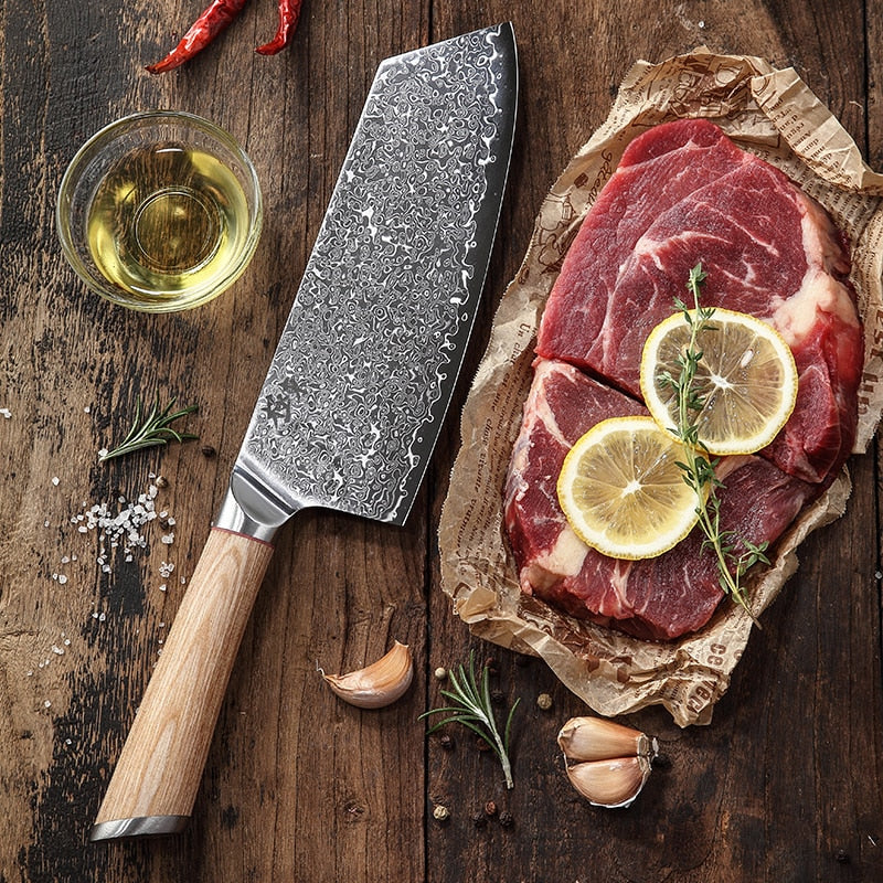 67-Layer VG10 Damascus Kitchen Knife Set for Every Task