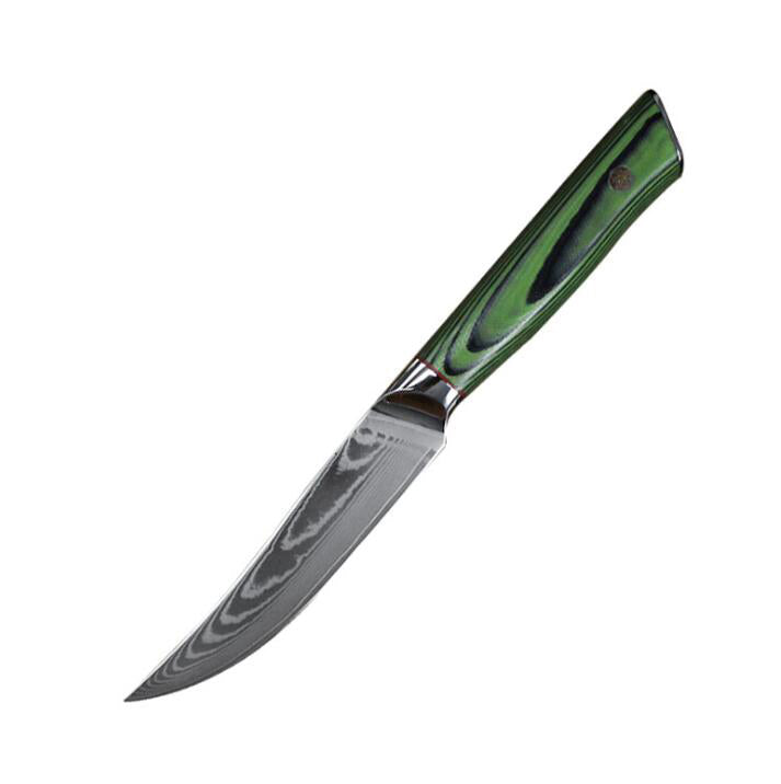 Damascus Steak Knives Set That Stays Sharp, Won't Rust