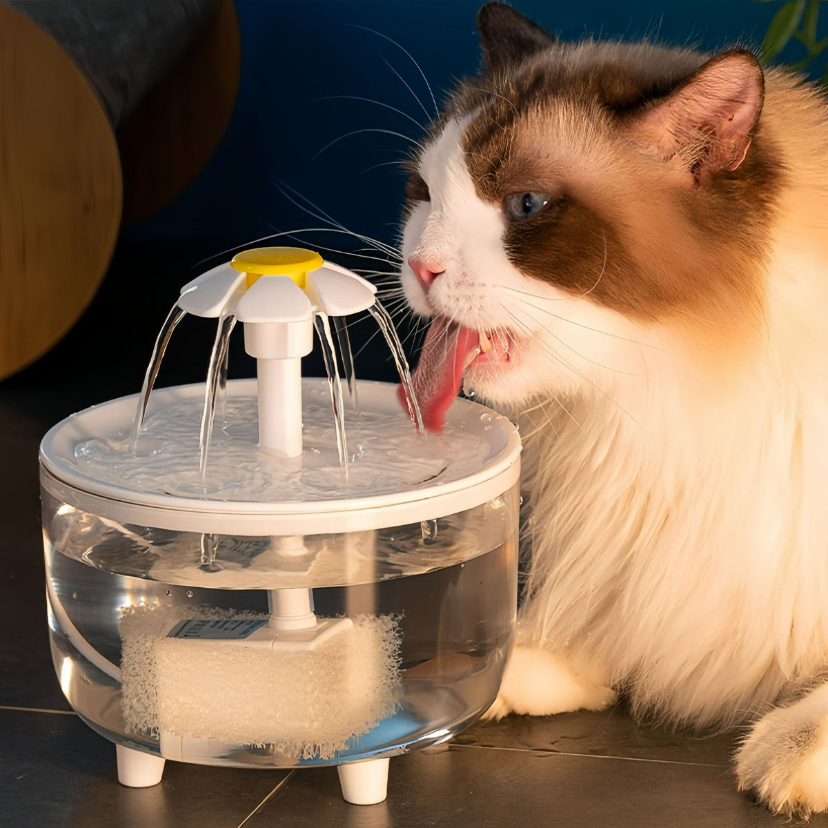 Pet Water Fountain 1200ml Filtered Flow for Happy Cats