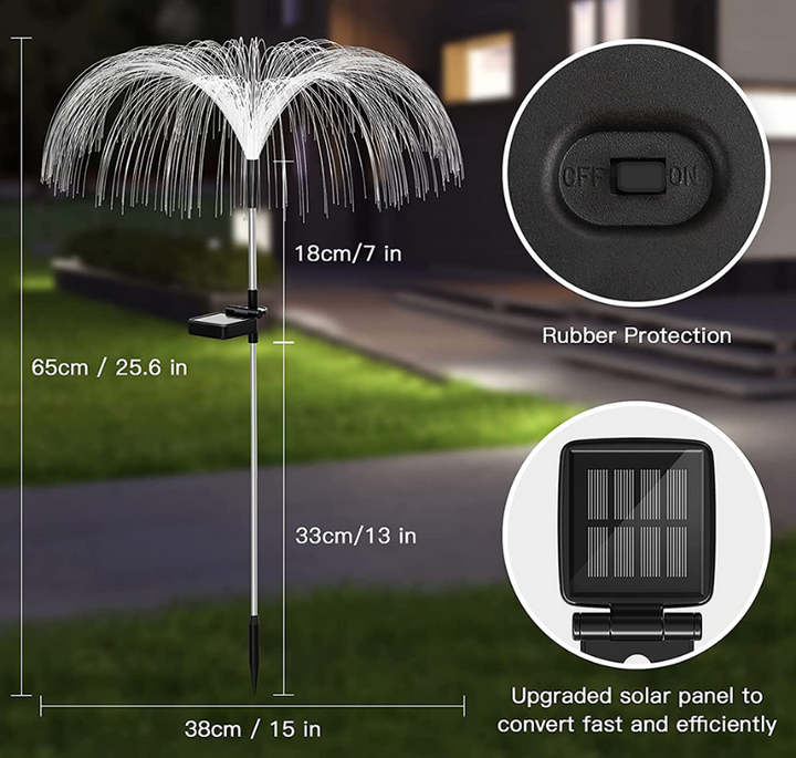 Solar Jellyfish Garden Lights That Turn On at Dusk