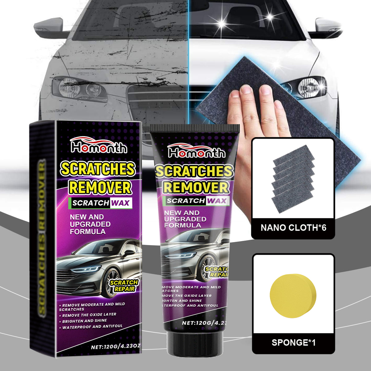 Car Scratch Remover DIY Paint Shine Repair Kit