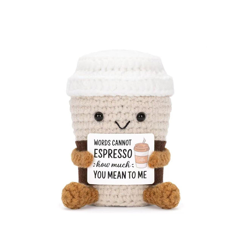 Handmade Knitted Gift Doll With Heartfelt Message